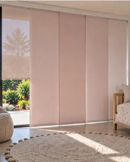 Blush panel glides in a child bedroom